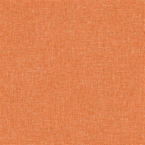 Arthouse Linen Texture Plain Textured Vintage Wallpaper Orange Homebase