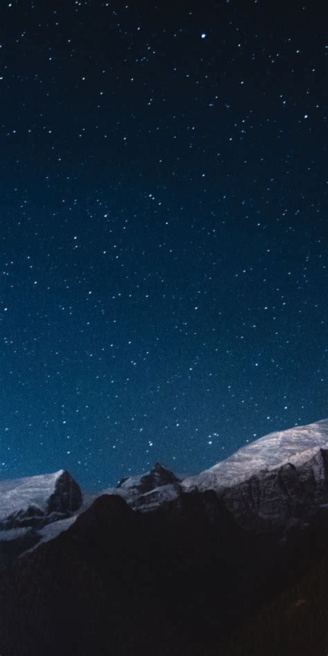 Download 1080x2160 Wallpaper Night Mountains Stars Nature Sky