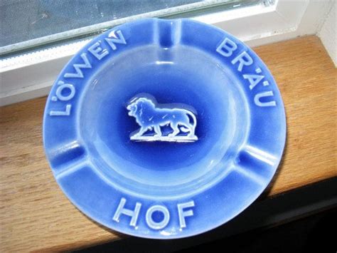 Vintage Blue Ceramic Lowen Brau Lowenbrau Hof By Theinstantmemory Craze