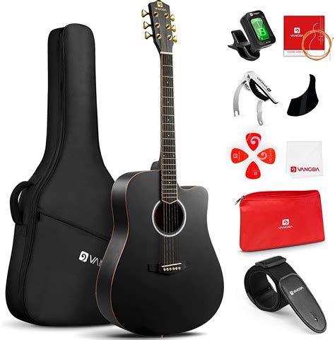 Vangoa Vg 1 Black Acoustic Guitar 41 Inch