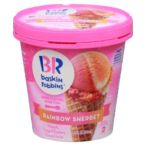 Baskin Robbins Rainbow Sherbet Shop Ice Cream At H E B