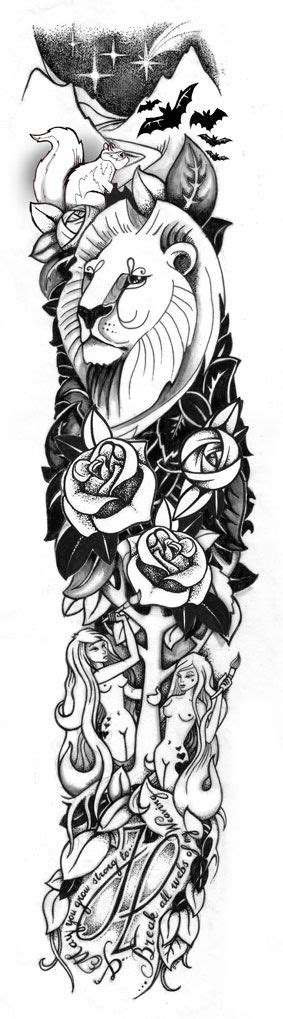 Mens Sleeve Tattoo Designs On Paper Lineartdrawingslineartdrawingsanimals