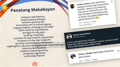 Panatang Makabayan Panunumpa Sa Watawat Ng Pilipinas Otosection