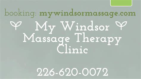 My Windsor Massage Therapy Clinic Home