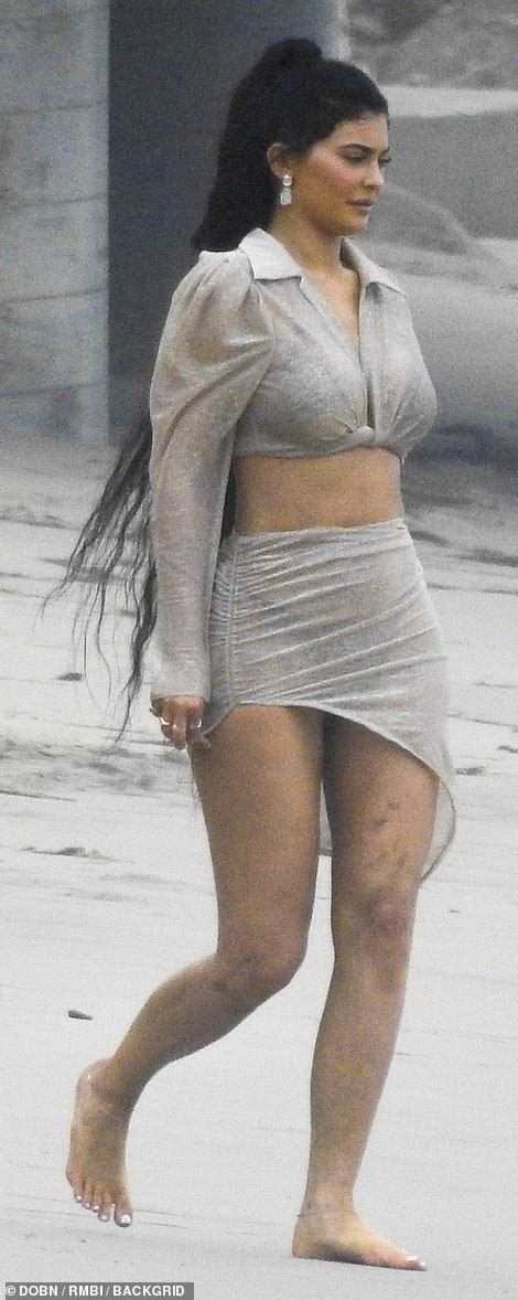 Kylie Jenner Puts Her Curves On Show In Sheer Skirt As She Poses For