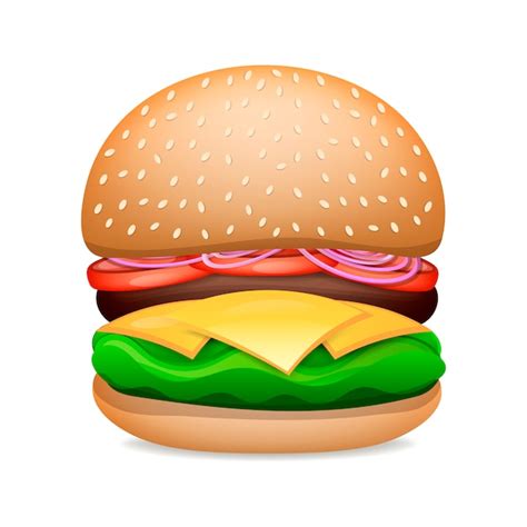 Premium Vector Realistic Hamburger Classic Burger