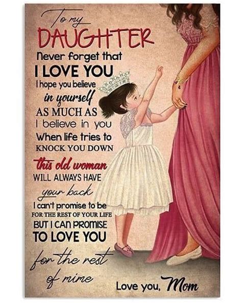 To My Daughter Never Forget That I Love You I Hope You Etsy In 2020