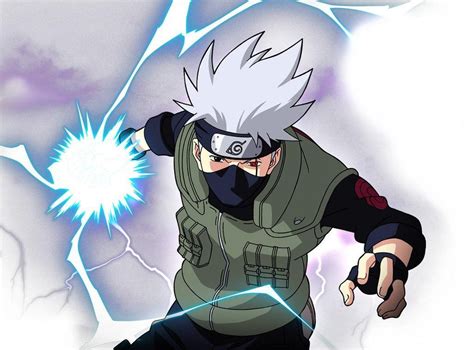 Naruto Kakshi Kakashi Utilizando Seu Raikiri Espada Relampago