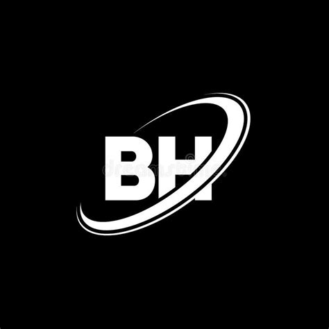 Bh B H Letter Logo Design Initial Letter Bh Linked Circle Uppercase
