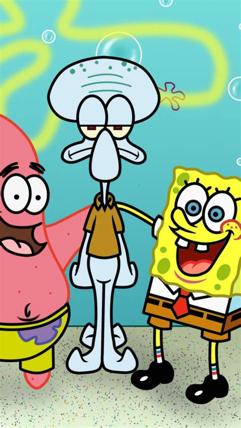 Spongebob Patrick And Squidward Wallpaper for 640x1136