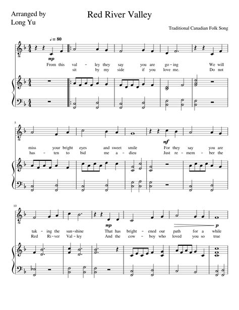 Redrivervalley Sheet Music For Piano Voice Download Free In Pdf Or Midi