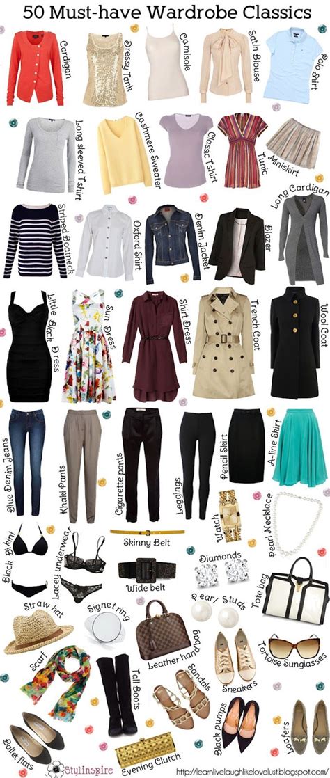 109 must have clothing items classics for wardrobe have some need to print and make check