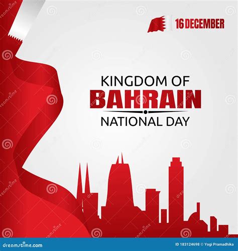 Bahrain National Day Celebration Vector Illustration Stock Vector