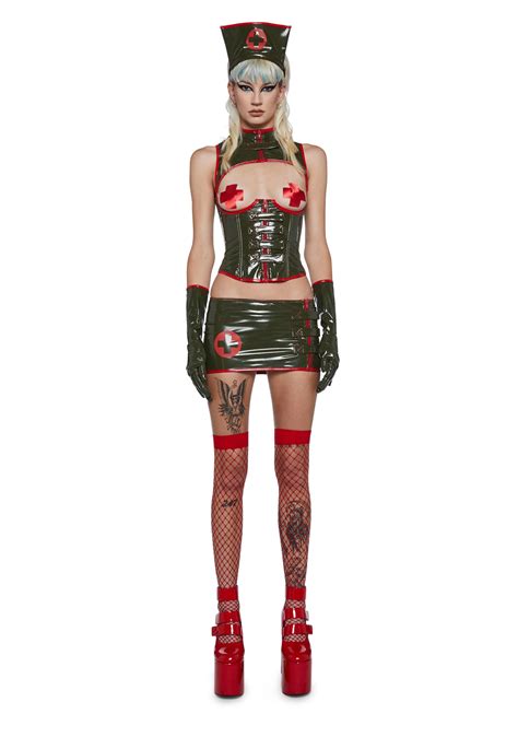 Trickz N Treatz Apocalyptic Nurse Costume Set Green Dolls Kill