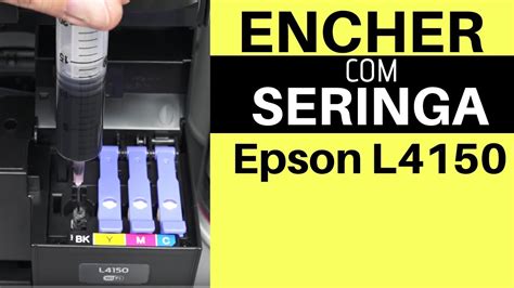 Colocar Tinta Epson L4150 Com Seringa Epson L4160 Abastecer