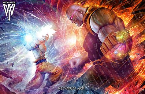 Goku Vs Thanos By Wizyakuza On Deviantart