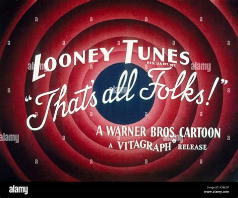 Looney Tunes That S All Folks Copyright Warner Bros Stock Photo Royalty Free Image