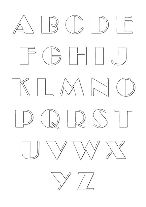 Alphabet to download for free : From A to Z - Alphabet Kids Coloring Pages