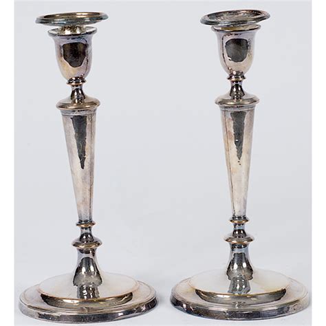 Sheffield Plate Candlesticks Cowans Auction House The Midwests