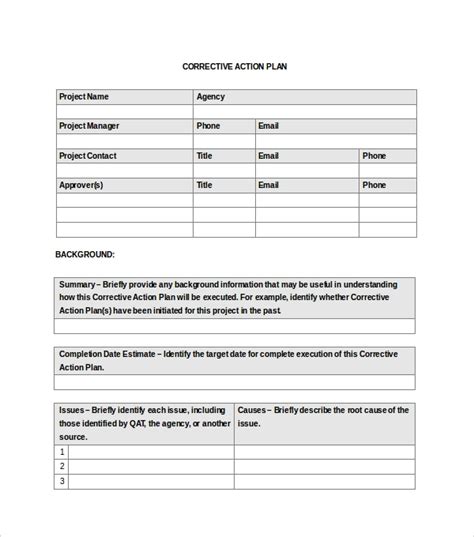 Free 28 Sample Action Plan Templates In Ms Word Pdf