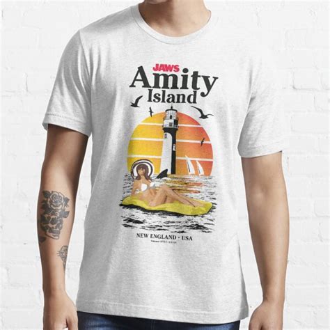 Jaws Amity Island Summer Blk Variant Universal © Ucs Llc T Shirt
