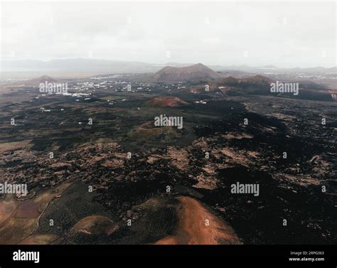 Aerial Photo Of Volcanoes In Lanzarote Canary Islands Photo Of