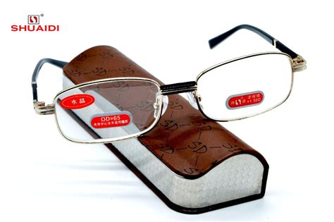 Leesbril Shuaidi Natrual Crystal Men High Class Antireflective Coated Titanium Reading Glasses1