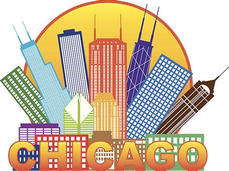 Chicago Skyline Drawing Illustrations Royalty Free Vector Graphics