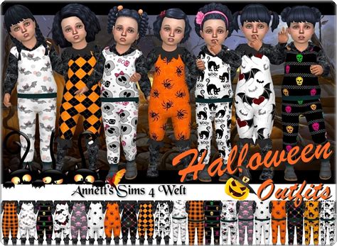 Annetts Sims 4 Welt Toddler Halloween Outfits 2018