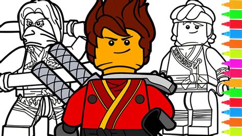 Coloring Lego Ninjago Kai Morro Sensei Wu Cole Zane Lego Ninjago