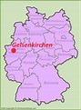 Gelsenkirchen Map : Printable Map Gelsenkirchen Germany Main Secondary ...
