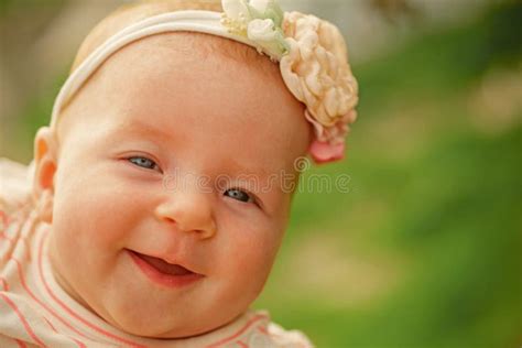 Happy Little Baby Smiling Happy Newborn Baby Adorable Little Girl