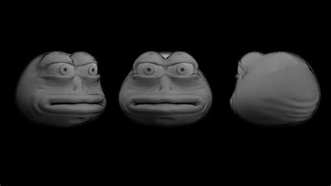 3d Model Pepe The Frog Vr Ar Low Poly Cgtrader