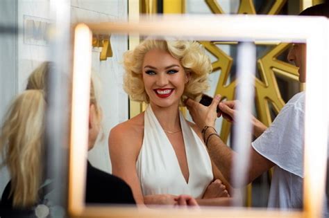 candice swanepoel as marilyn monroe for “max factor” women daily magazine