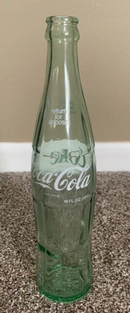 1 Pint 16 Oz Vintage Coca Cola Collectible Green Glass Bottle Gary