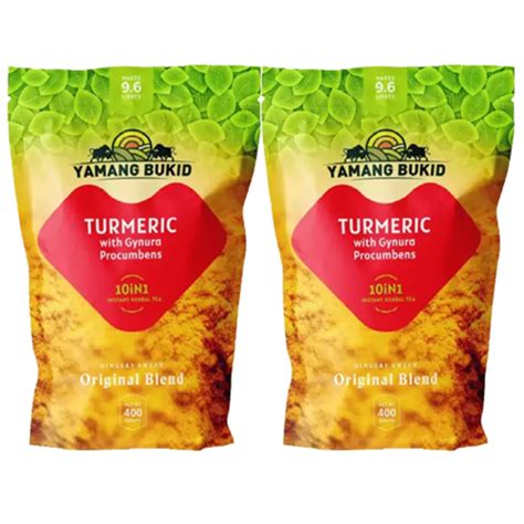 2 Pack Yamang Bukid Turmeric 10 In 1 Herbal Tea Each Pack 400g
