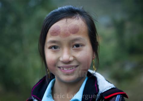 Black Hmong Girl With Tattoos On The Forehead Sapa Vietnam License Download Or Print For £