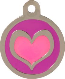 Select tag Size - Heart Pink & Purple Pet Tag | Pet tags, Pink purple, Purple