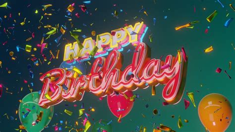 Happy Birthday Message Animation 3d Model Cgtrader