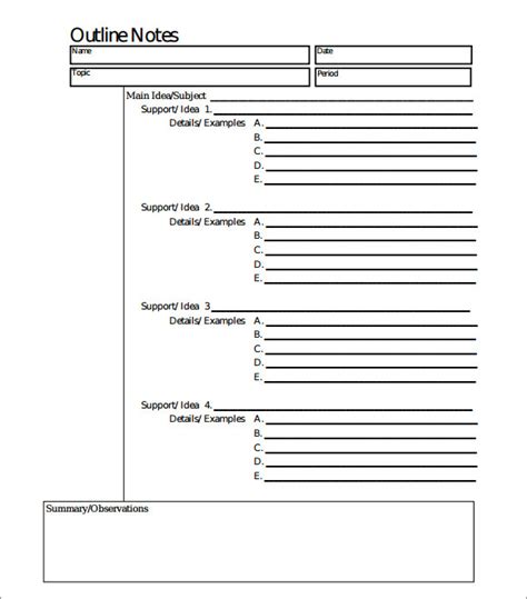 18 Useful Outline Templates Pdf Word Apple Pages Sample Templates