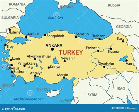 Turkey Map Vector Using White Straight Lines On Black Background