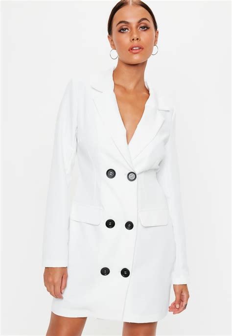 Missguided White Double Breasted Blazer Dress Kylie Jenner And Meghan Markle White Blazer