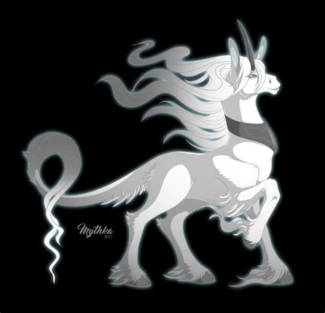 Phantom Oct 6 By Mythka Creature Concept Art Unicorn Art Mythical