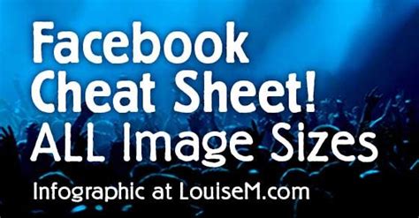 Facebook Cheat Sheet Facebook Sizes And Dimensions Infographic Facebook