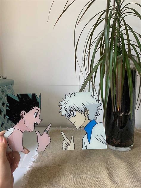 Glass Painting Of Gon And Killua Etsy