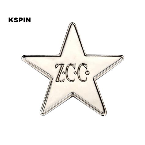 Zcc Star Badge Pin 100pcs A Lot Xy0007 In Badges From Home And Garden