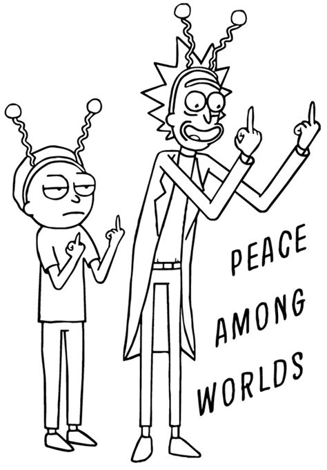 Move your head around slowly while looking through it and the jet will seem to be flying across the sky. Rick and Morty Peace Among Worlds Vinyl by BlackCatDesignsCo | Rick and morty tattoo, Rick and ...