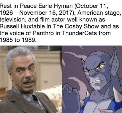 Panthro Rip Earle Hyman The Cosby Show Rest In Peace Cosby