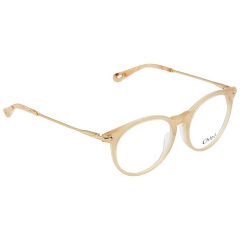 chloe ladies beige round eyeglass frames ce2735 279 52