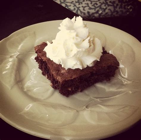 So far this week has been uneventful. Brownie & whipped cream | Brownie, Desserts, Food